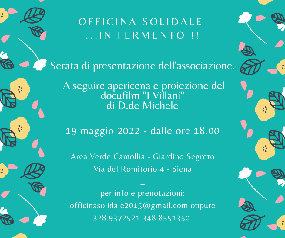 volantino evento 19 maggio